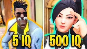 Valorant: 5 IQ VS 500 IQ - OP Smart Plays & Fail Moments - Pro VS Noob - Valorant Highlights Montage