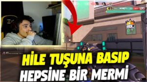 AIMDLL HİLE TUŞUNA BASIP HEPSİNE BİR MERMİ!! TECONE XANTARES PEEK | VALORANT EN İYİ ANLAR #450
