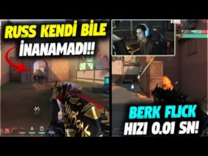 RUSS BU TEKİN AÇIKLAMASI YOK!! BERK RİP TEPE SPIKE CUP'TA FLICK HIZI 0.1| VALORANT EN İYİ ANLAR #515