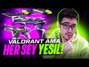 VALORANT AMA HER ŞEY YEŞİL! YEŞİL SKİNLERLE SKYE OYNAMAK! Valorant Türkçe