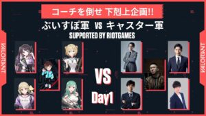 【#ぶいすぽVALORANT下剋上!!】ぶいすぽ軍 VS キャスター軍 １日目【べに視点】