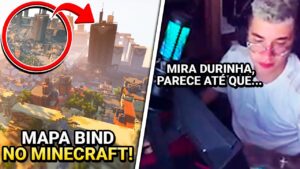 JOGADOR RECRIA MAPA BIND NO MINECRAFT (INCRÍVEL)! REYNA IMPRESSIONA XAND COM MIRA - VALORANT CLIPS
