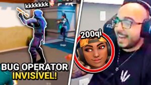 JOGADA INTELIGENTE DE RAZE IMPRESSIONA SACY (200QI)! BUG DEIXA SKIN INVISÍVEL - VALORANT CLIPS
