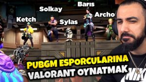 KETCH'İ ÇILDIRTTIM!! PUBG MOBİLE ESPORCULARINA VALORANT OYNATTIM!! | Barış Can