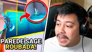 FRTTT ELIMINA INIMIGO SEM OLHAR PARA TELA DO JOGO! PAREDE ROUBADA SAGE EM ICEBOX - VALORANT CLIPS