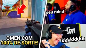O CLIMA ESQUENTOU NA LAN DO VCTBR KKKKKK e JOGADA DE OMEN COM 100% DE SORTE - VALORANT CLIPS