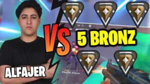 1 esporcu alfajer vs 5 bronz | valorant