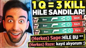 OHA VALORANT REKORUNU KIRDIM! CHAMBER'IN 1 Q'SUYLA 3 KİŞİ KESTİM!! HİLE SANDILAR! RASHERİNO VALORANT