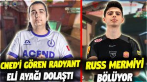 CNED'İ GÖREN RADYANTIN ELİ AYAĞI DOLAŞTI!! RUSS JETT VE VANDALI | VALORANT EN İYİ ANLAR #746