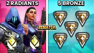 2 Radiants vs 5 Bronze Players REMATCH ft. Jollztv