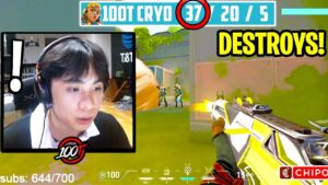 CRYOCELLS DESTROYS RADIANT PLAYERS AFTER JOINING 100 THIEVES!! (VALORANT)