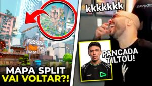MAPA SPLIT PODE VOLTAR EM BREVE! PANCADA TILTOU COM INIMIGO E FEZ SACY RIR MUITO! - VALORANT CLIPS