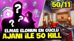 ELMAS LİGİNİN EN İYİ AJANIYLA OYNAYIP 50 KILL ALDIM !! VALORANT