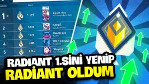 RADIANT 1.SİNİ YENİP RADİANT OLDUM !! RANK ATLAMA VALORANT