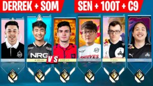 SEN Tarik , 100T iiTzTimmy , C9 Zellsis , Xeppaa Vs NRG s0m & 100T Derrek In Ranked Game | VALORANT