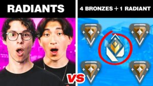 2 Pros Vs 5 Bronzes.. And A Secret Radiant (Impossible VALORANT Challenge)
