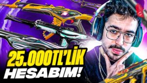 +300 SKİNLİ 25.000 TL'LİK VALORANT HESABIMI İNCELEDİM! Valorant Türkçe
