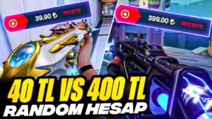 40 TL VS 400 TL RANDOM HESAP ALDIM VE İNCELEDİM! Valorant