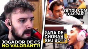 JOGADOR BOM DE CS DEVE IR PARA O VALORANT? ASPAS TILTANDO LESS NA RANKED GRINGA - VALORANT CLIPS