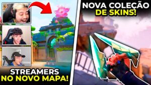 STREAMERS TESTANDO O NOVO MAPA LOTUS do VALORANT! NOVA COLEÇÃO DE SKINS ARAXYS - VALORANT CLIPS