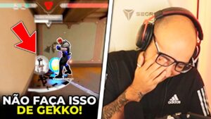 NUNCA FAÇA ISSO DE GEKKO (TILTOU O TIME 😡) e SACY ANALISANDO RANKEDS DO ASPAS - VALORANT CLIPS