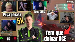 REAÇÃO DOS STREAMERS NO ACE DO CAUANZIN SOBRE O TIME DA SENTINELS