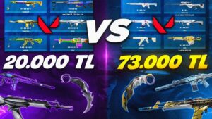 EN PAHALI VALORANT HESAPLARI | 73.000 TL HESAP VS 20.000 TL HESAP