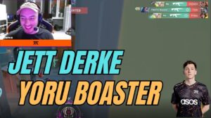 ŞAMPİYONLAR RANKED GİRERSE VALORANT / DERKE VE BOASTER BİR ŞEYLER DENİYOR JETT YORU GAMEPLAY