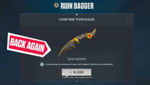 RUIN DAGGER COMING BACK TO VALORANT (NEW KINGDOM POINTS)