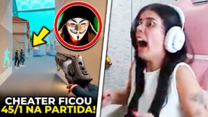 STREAMER ENCONTRA JETT USANDO HACK AO VIVO NO VALORANT! PAULA NOBRE TILTOU COM ULT - VALORANT CLIPS