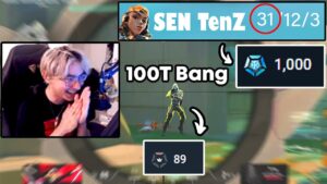 SEN TenZ HARD DIFFED 100T Bang w/ his No Brain Just Aim gameplay...