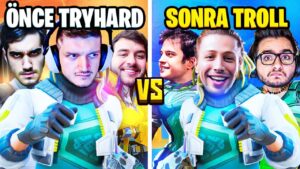 Valorant'ta yayıncılara karşı önce TRYHARD oynadık, sonra TROLLEDİK! (deadlock özel)