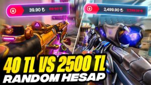 40 TL VS 280 TL VS 2500 TL RANDOM HESAP ALDIM VE DERECELİ GİRDİM! Valorant