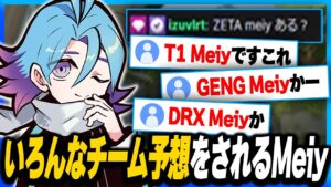 視聴者にいろんなチーム予想をされるMeiy【VALORANT/Meiy切り抜き】