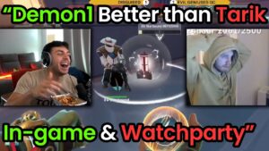 Tarik Reacts To Demon1 Being Better at Watchparty Than Him😂