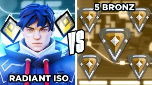 1 Radiant İSO vs 5 BRONZ! | Valorant