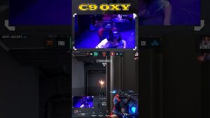 C9 OXY Insane Crosshair Placement against Fnatic #shorts #short #valorant