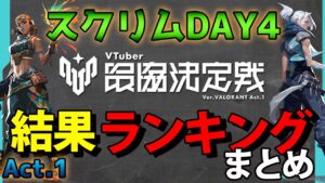 【V最】VTuber最協決定戦Ver. VALORANT Act.1　スクリムDAY4結果&KDランキング&ハイライトまとめ【概要欄必読】