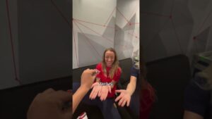 Surprising mimi and Petra with brACElets! #vctgamechangers #vct  #valorant #shorts