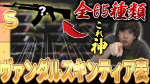 【元プロが推薦】〇〇ヴァンダルは神！全65種類からティア表作ってみた【VALORANT】