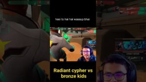 radiant cypher traps vs bronze kids #valorant #valorantclips