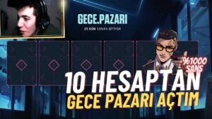 10 HESAPTAN GECE PAZARI AÇTIM ! valorant gece pazarı oyuna geldi.