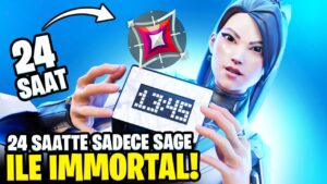 24 saatte SIFIR hesabı SAGE ile IMMORTAL yaptım! | Valorant