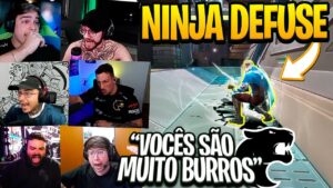 A FURIA TILTOU TODOS OS STREAMERS TOMANDO UM NINJA DEFUSE INACREDITAVEL!