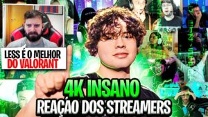 REAÇÃO DOS STREAMERS AO LESS SALVANDO A LOUD COM UM 4K LINDO