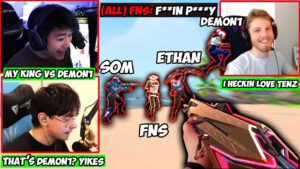 Solo TenZ destroys Demon1, Ethan, crashies, s0m & FNS in Ranked...