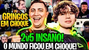 REAÇÃO DO MUNDO AO LESS E SAADHAK VENCENDO UM 2v5 que PARECIA IMPOSSIVEL!