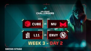 CUBE vs MU | L11 vs ENVY | VALORANT Challengers NA | Week 1 Day 6 | A | Swiss Stage 3