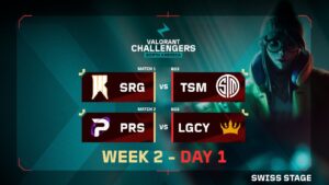 SRG vs TSM | PRS vs LGCY | VALORANT Challengers NA | Week 2 Day 1 | A | Swiss Stage 3